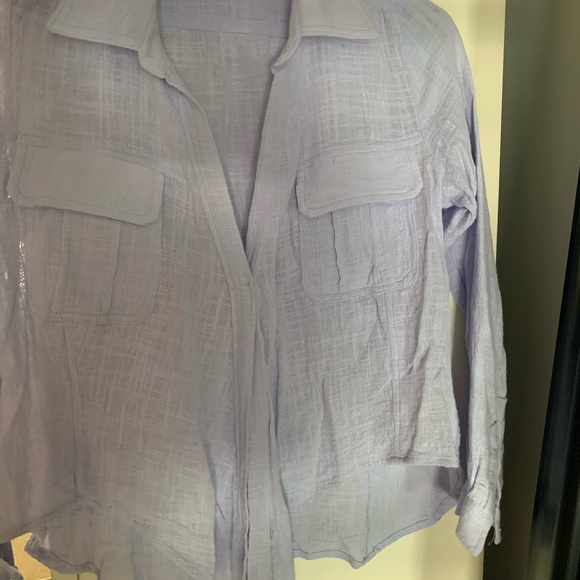 Skylar + Madison purple linen blouse - Picture 5 of 5